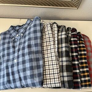 Lightweight button up Plaid Shirt Collection - premium brands, long sleeve